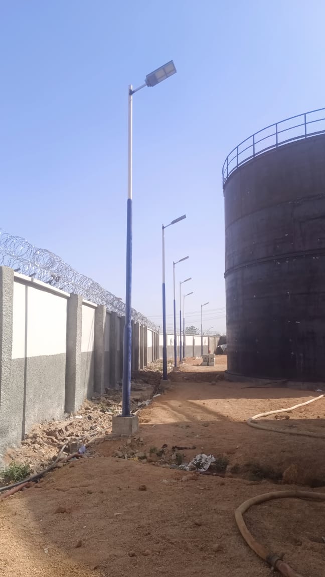 Solar Street Light Installation at Asad Lubricant Kano